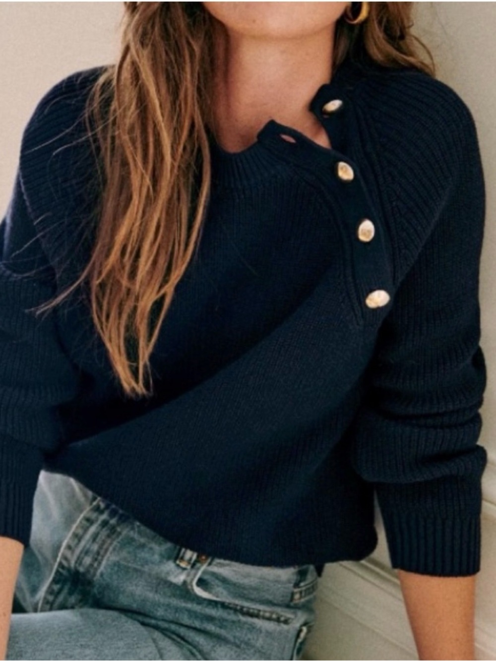 Sezane Gary Navy jumper size M